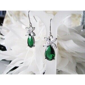 Emerald Green cubic zirconia Earrings